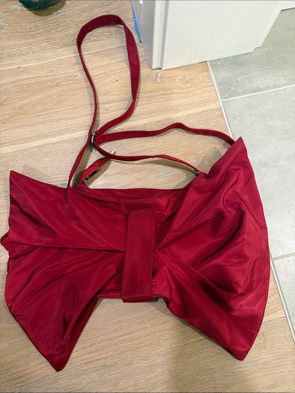 Red Bow Detail Crossbody Bag